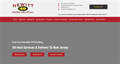 Desktop Screenshot of hewitthomeheating.com