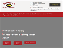 Tablet Screenshot of hewitthomeheating.com